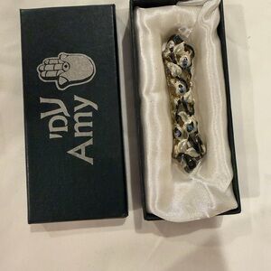 Sophisticated Mezuzah with Blue Accents